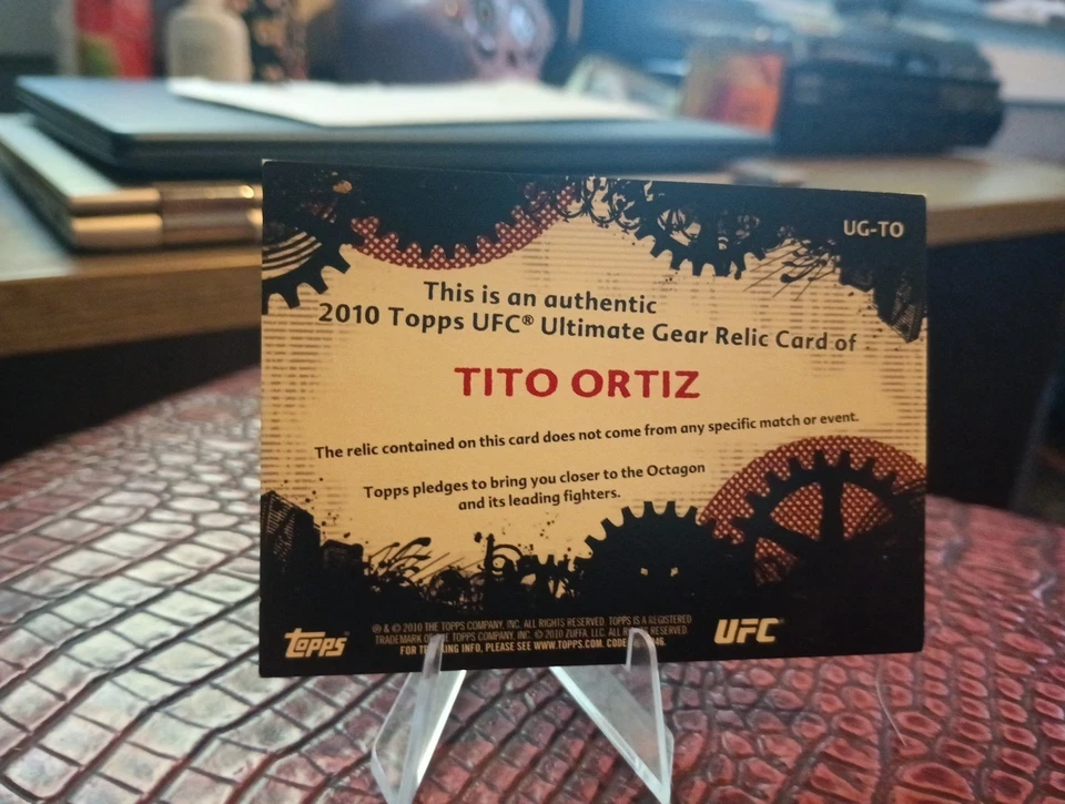 2010 Topps UFC Series 4 - Ultimate Gear Relic Tito Ortiz #UG-TO (MEM) - Image 2 of 2