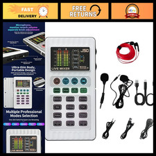 Portable Live Sound Card with Noise Reduction, 5 Voice Changers  12 Effects - P