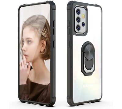 Für Samsung A02S A12 A32 A42 A52 A72 Clear Case Stoßfest Ring Silikon Cover