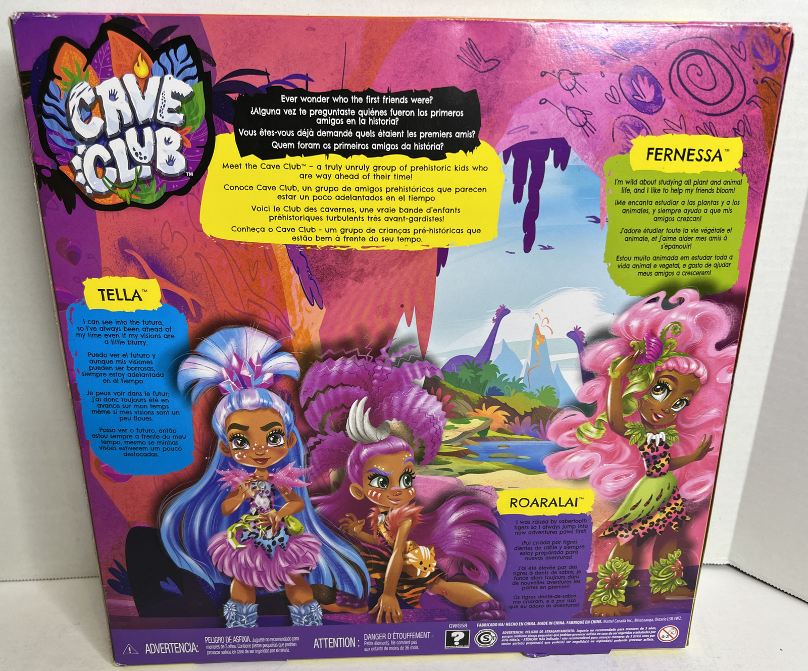 Cave Club Tella Roaralai And Fernessa Value Pack Doll Figures Barbies Mattel