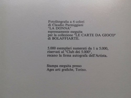 CLAUDIO PARMIGGIANI FOTOLITOGRAFIA "LA DONNA " BOLAFFI ARTE - Foto 4 di 6