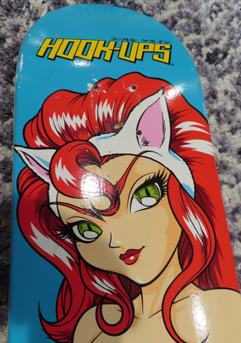 Hook-Ups Cat Girl Akiko skateboard deck Jeremy Klein 2005 | eBay 
