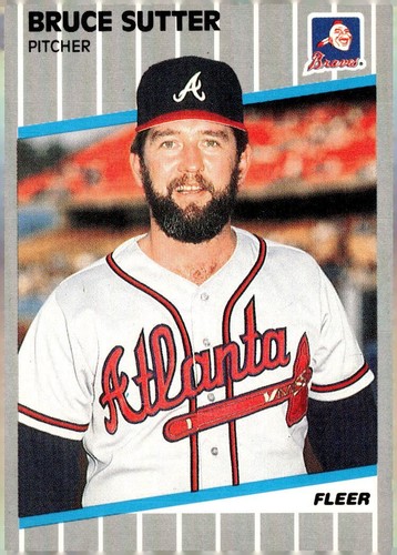 Lotto 8 carte Bruce Sutter Cardinals Braves 1982 - 1989 quasi nuove - Foto 7 di 8