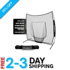 Quick Setup 7x7 Baseball Softball Net with Carry Bag & Multi-Purpose Accessories