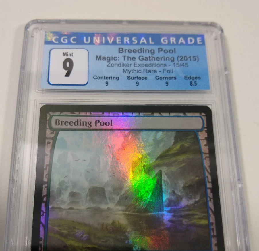 Breeding Pool Foil CGC Graded 9 MINT MTG Zendikar Expeditions NM Graded - Image 2 of 4