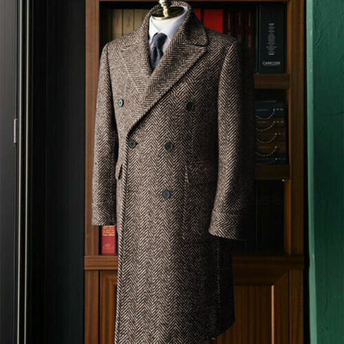 n*o様 Euro Vintage Tweed Coat Double Brea s-l1200.jpg