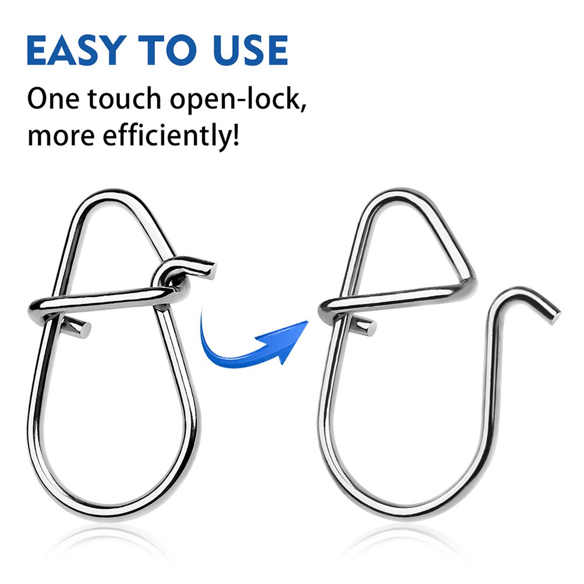 Aazon.co: AIRKOUL Stainless Steel Duo Lock Snap,Quick Change Fishing