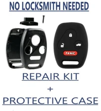 DIY Repair Kit For Honda 4 Button Remote Key Shell  + PROTECITIVE CASE