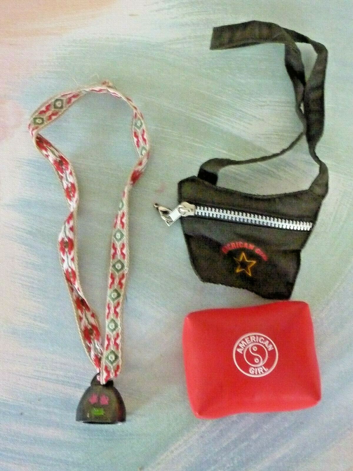 American Girl Pleasant GREEN CROSSBODY PURSE & KARATE SPARRING PAD