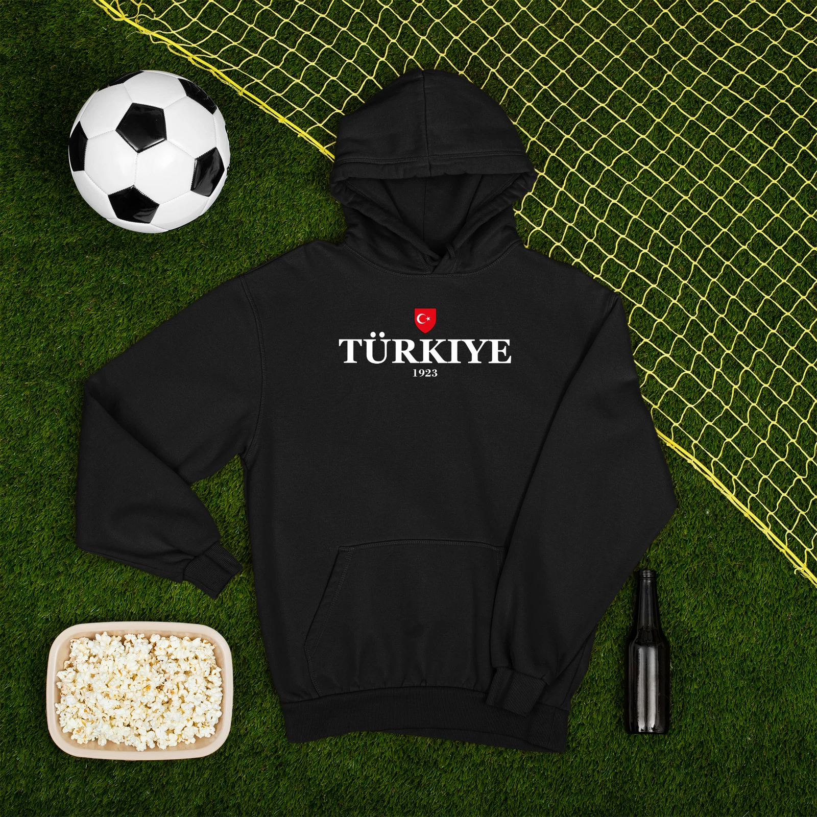 VETEMENTS Felpa con cappuccio Türkiye 1923 bambini calcio paese bandiera turca ragazzi europei g...