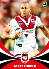 2011 ST GEORGE ILLAWARRA DRAGONS NRL Card MATT COOPER Daily Telegraph