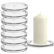 8er Set Bolsius Glasteller  110mm Kerzenhalte...