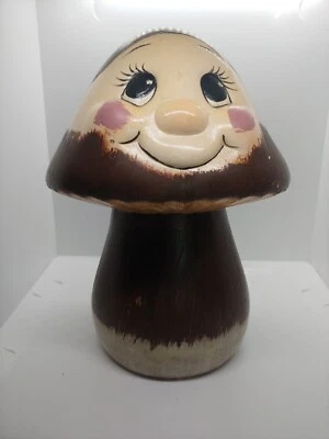 Mushroom pottery figure garden home decor Big Eyes MCM Anthropomorphic hobbyist - Image 1 of 4