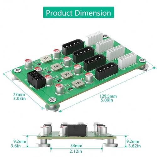 NEW 6/8Pin 12V to 5/12V 4x 4PIN and 4x 5PIN Power Breakouts Board Module - Afbeelding 8 van 8