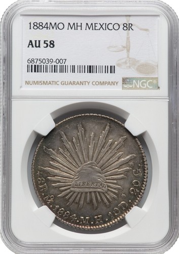 1832-ZS OM NGC XF45 | REPUBLIC of MEXICO - Silver Eight Reales 8R