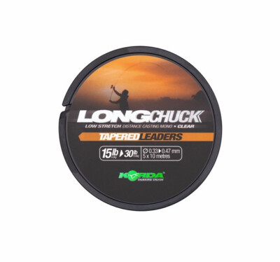 Korda Longchuck Clear Tapered Leaders - Long Distance Carp Fishing Leaders