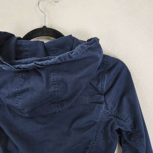 Abercrombie Fitch Jacket Girls Medium Navy Blue Hooded Adirondack Heritage Kids - Picture 13 of 13