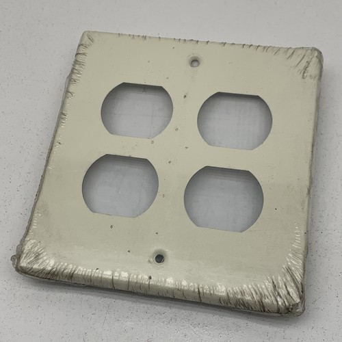 (8Pack) Wiremold V4047BB 2Gang Cover Plate w/ Two Duplex Outlet