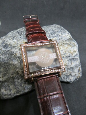Croques Fortaleza Damenuhr Roségold Zifferblatt mit Strass und Transparent. NEU