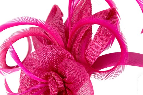 Fuchsia spring racing sinamay flower fascinator by Max Alexander. 100% AU Seller - Bild 3 von 5