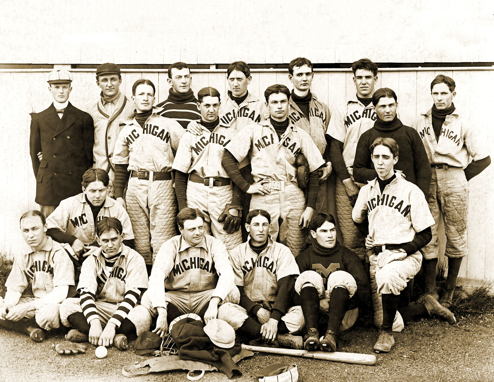 1898 University of Michigan Baseball Team Vintage Old Photo 8.5