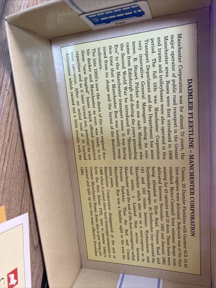 Corgi Classics  Daimler Fleetline Manchester Corporation New & Sealed 97826 - Image 3 of 4