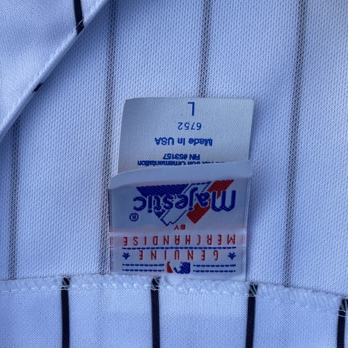 Maglia baseball vintage NHL Philadelphia Flyers Majestic taglia L gessato come nuova - Foto 6 di 8