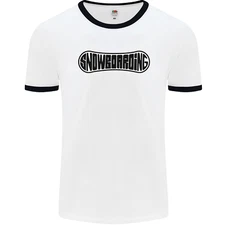 Snowboarding Snow Board Snowboarder Mens Ringer T-Shirt