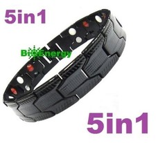 Magnetic Energy Power Bracelet Health 5in1 Bio Armband PURE TITANIUM