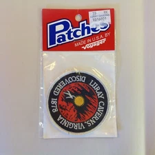 Vintage NOS Souvenir Voyager Patch Luray Caverns Virginia Discovered 1878 Orange