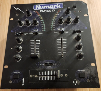 Numark DM1001X 2 Channel DJ Mixer Black UNTESTED AS IS NO POWER CORD
