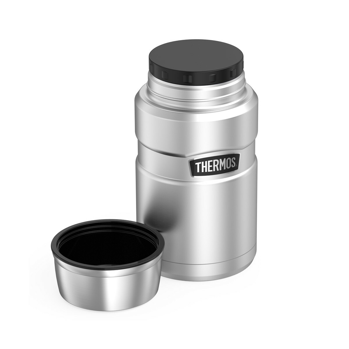 Thermos 710ml Wide Mouth Double Wall Food Jar Silver eBay