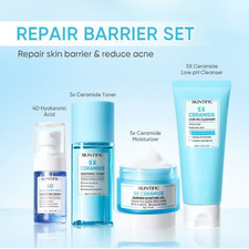 SKINTIFIC Skincare 4pcs Paket Set With Serum Low pH Cleanser Barrier Repair