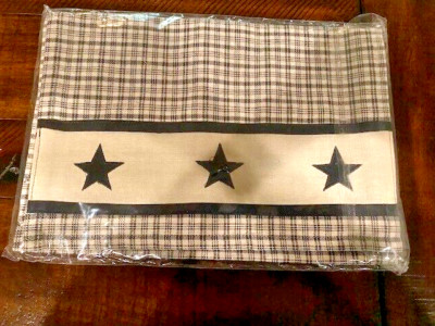 PRIMITIVE COUNTRY STAR TABLE RUNNER 36'' Country House Collection -  NWT