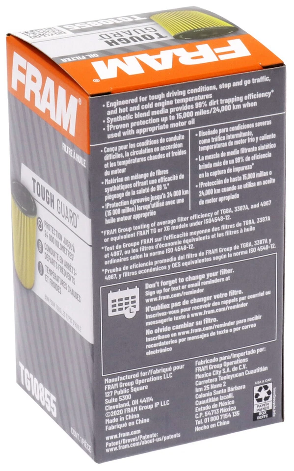 Filtro de aceite de motor - Marco protector resistente TG10855 Foto 3 de 4