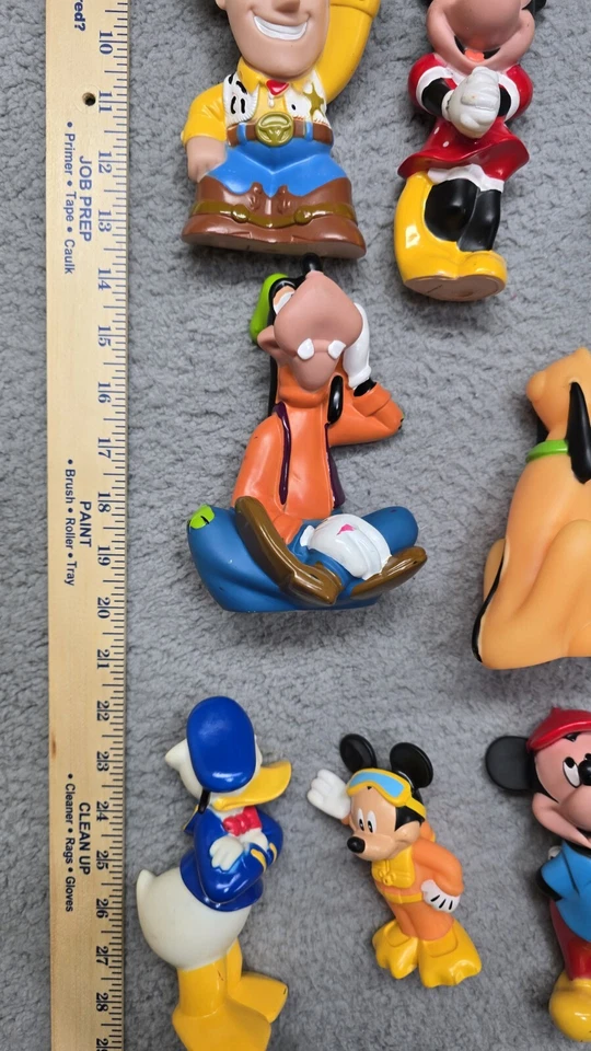 Lot of 13 Vintage Disney Sitting Squeaky Bath Toy 6" Rubber Figure PVC Topper - Image 3 of 4