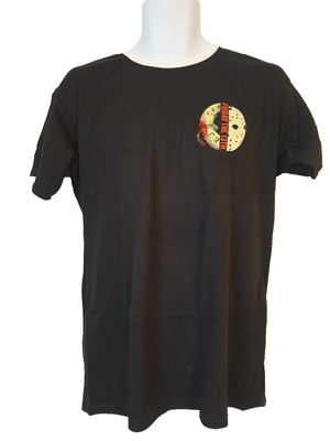 Warner Brothers Freitag der 13. T-Shirt Jason Voorhees Maske schwarz Large