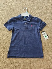 Polo Ralph Lauren Kids Cotton Mesh Polo Shirt Spring Navy Size 5 NEW 50