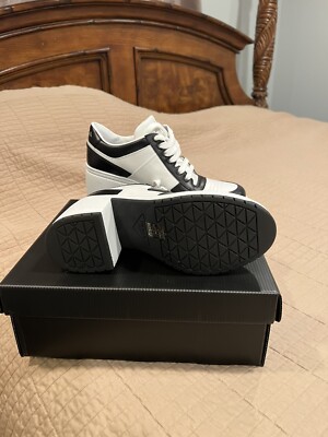 PRADA WOMEN DOWNTOWN HIGH-HEELED LEATHER SNEAKER 39.5 | eBay