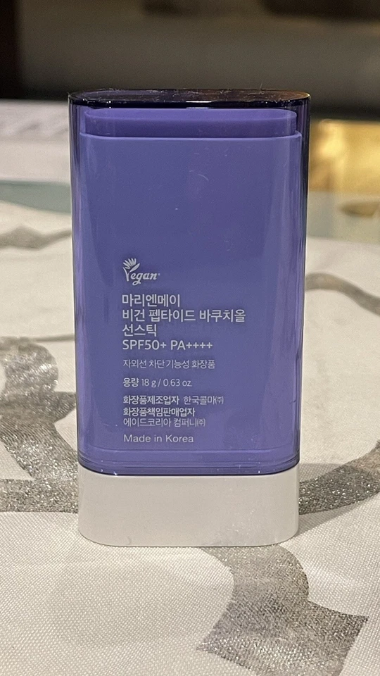 MARY&MAY Vegan Peptide Bakuchiol Sun Stick -pack Of 2 !! 18g Each SPF50+ PA+++ - Image 3 of 4