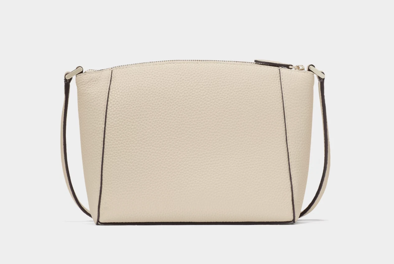 Nuova Kate Spade Monica pelle ciottolata sabbia leggera sabbia con sacchetto antipolvere