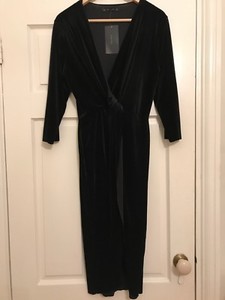 velvet wrap dress zara