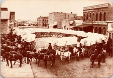 Wagons HO! Old West Collectors Series Oversized Postcard Western Vintage