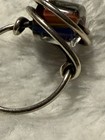 7 Size handmade wire-wrapped ring with iridescent orange purple dichroic glass — photo 6