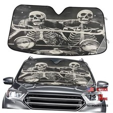 Funny Skeletons Windshield Sun Shade for Car Auto SUV Truck 55 x 27.6in A007