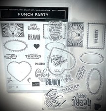 Stampin Up - Punch Party Photopolymer Stamp Set 155300 -Set of 16 Unused Set