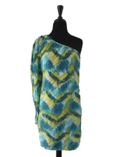 TRINA TURK Beautiful Silk Dress One Shoulder Size 2 Abstract Print