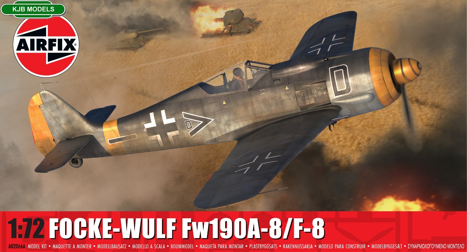 Airfix A02066A Focke-Wulf Fw190A-8/F-8 - 1:72 Scale - Airplane Plastic Kit