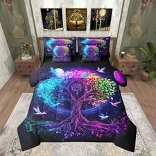 Tree of Life Bedding Set Queen Size 7 Pcs for Kids Teens Adults,Exotic Style ...
