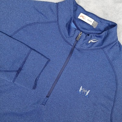 Kjus Midlayer Shirt Men s L 52 Pullover 1/4 Zip NGLA Golf Embroidered